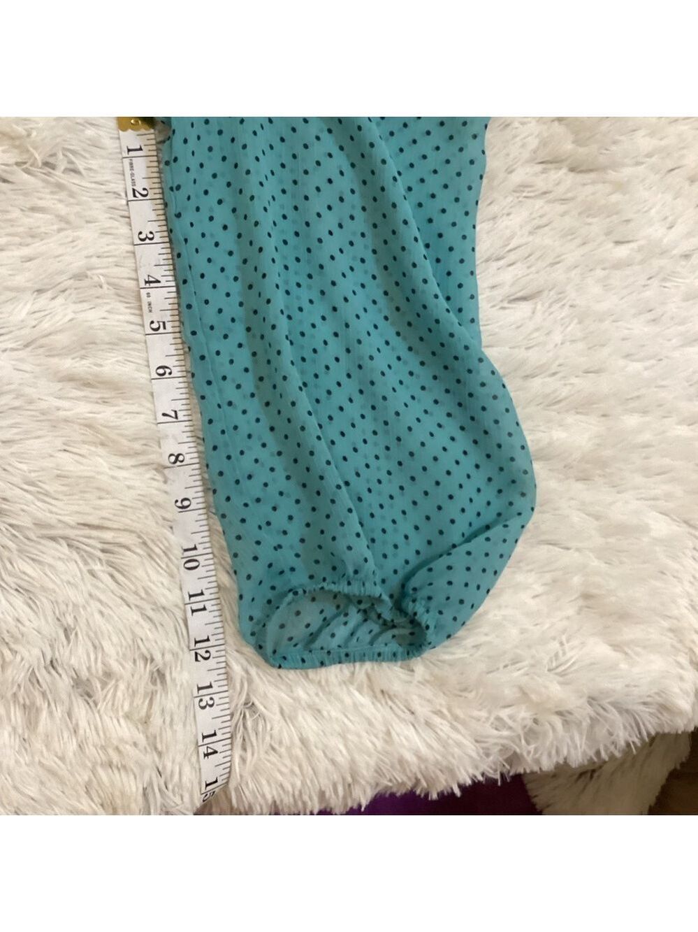 Liz Claiborne Woman’s XL blouse with matching cami tealish green with bl… - Picture 13 of 15